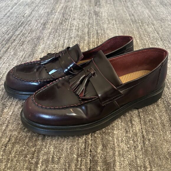 Dr. Martens Adrian Loafer, Burgundy, Men's Size 13 (US) Made in England Airware - Picture 1 of 8